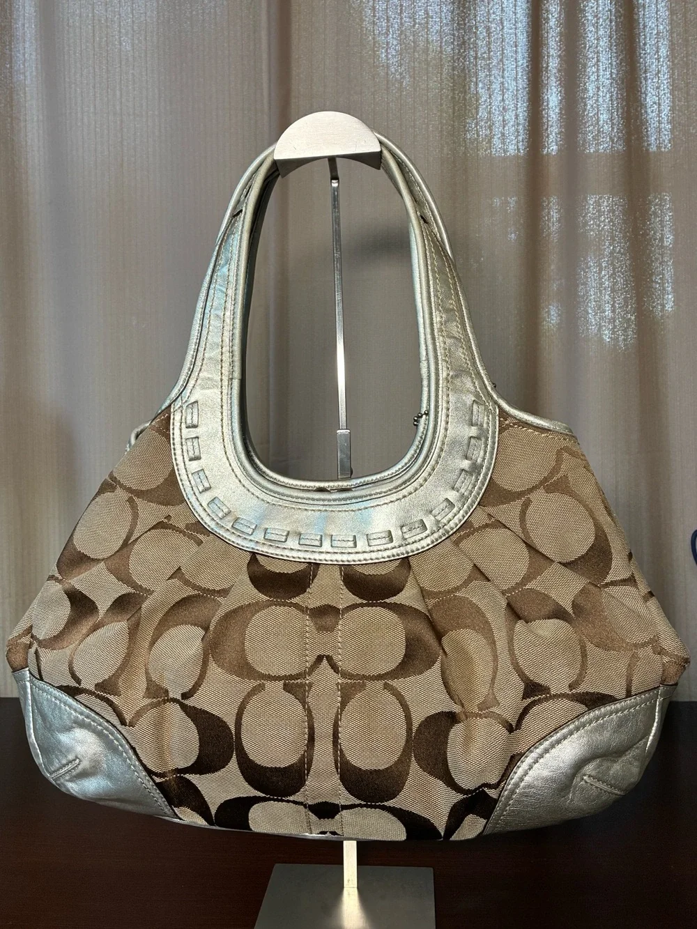 Coach Ergo Op Art Signature Canvas Shoulder Bag